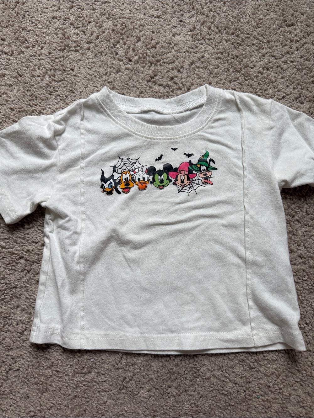 Disney White Kids Halloween Character Faces Tee